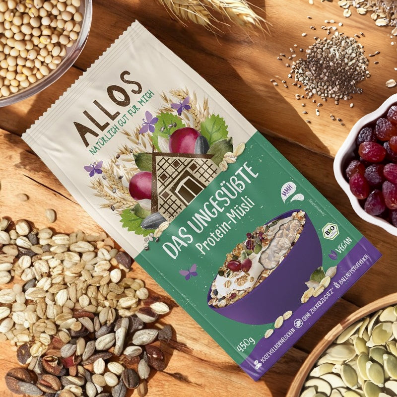 Müesli protéiné sans sucre ajouté BIO - 450g - Allos