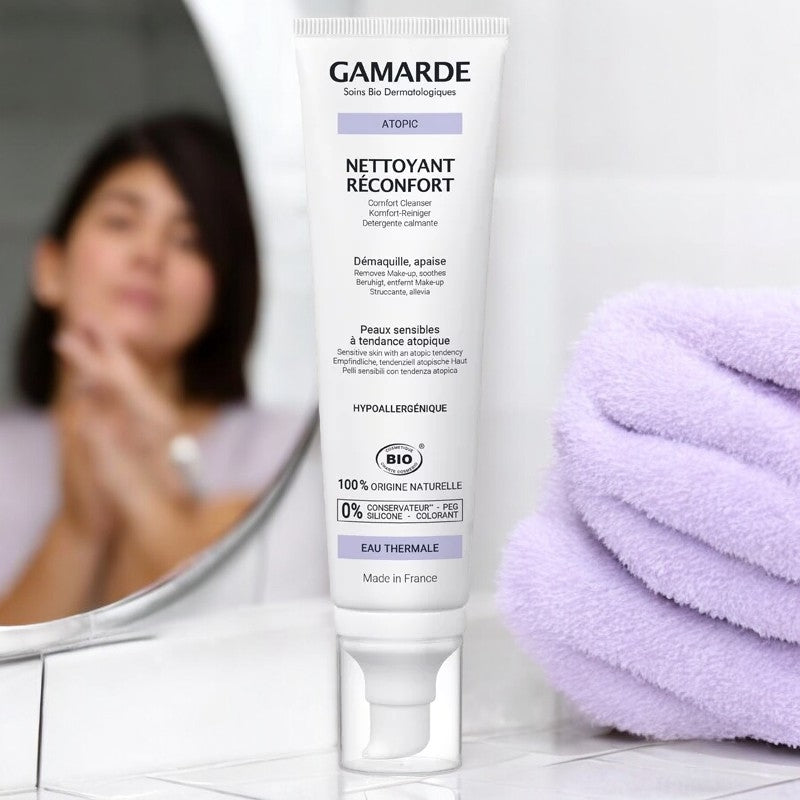 Gamarde Bio-Gesichtsreiniger mit Baumwollblüte und Thermalwasser – 100 ml