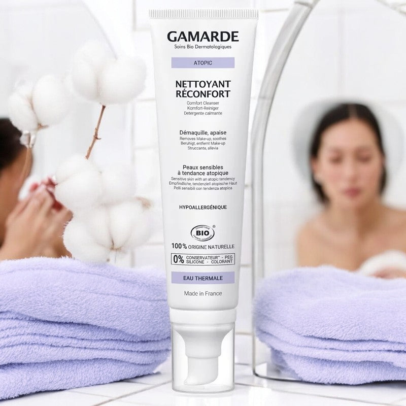 Gamarde Bio-Gesichtsreiniger mit Baumwollblüte und Thermalwasser – 100 ml