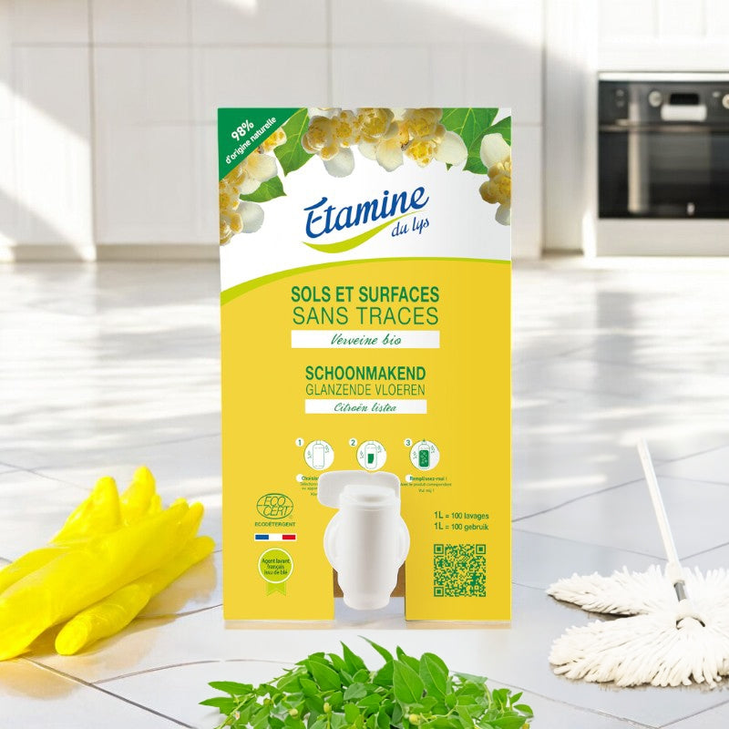 Etamine du Lys, umweltfreundlicher, streifenfreier Boden- und Oberflächenreiniger, orange, 10 kg