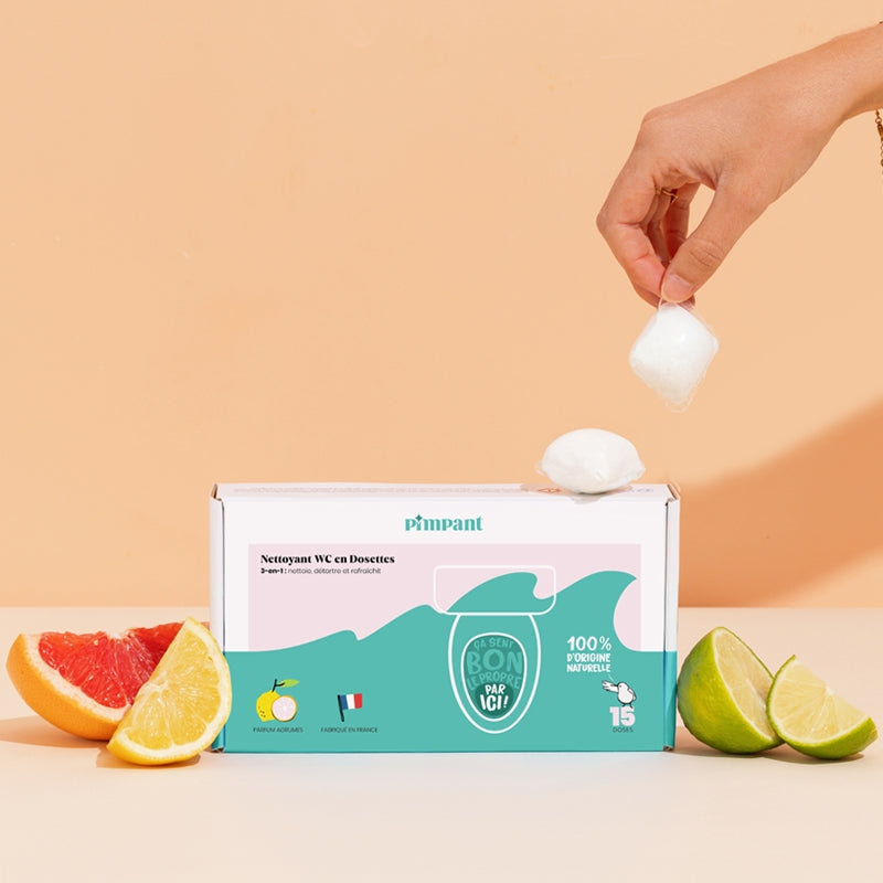 Nettoyant WC 3 en 1 agrumes - 15 pièces - Pimpant