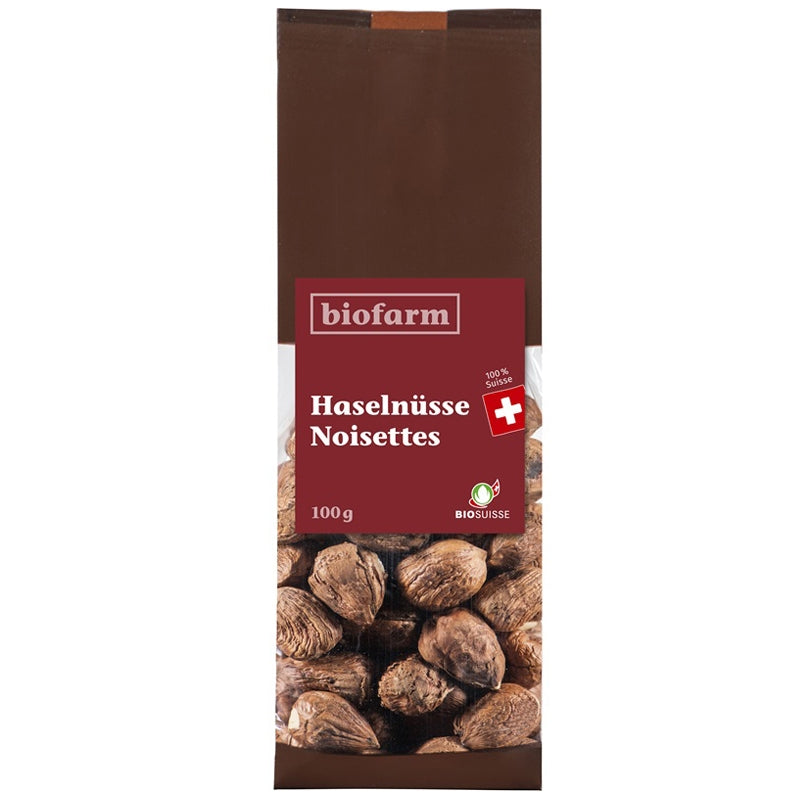 Bio-Schweizer Haselnüsse – 100 g – Biofarm