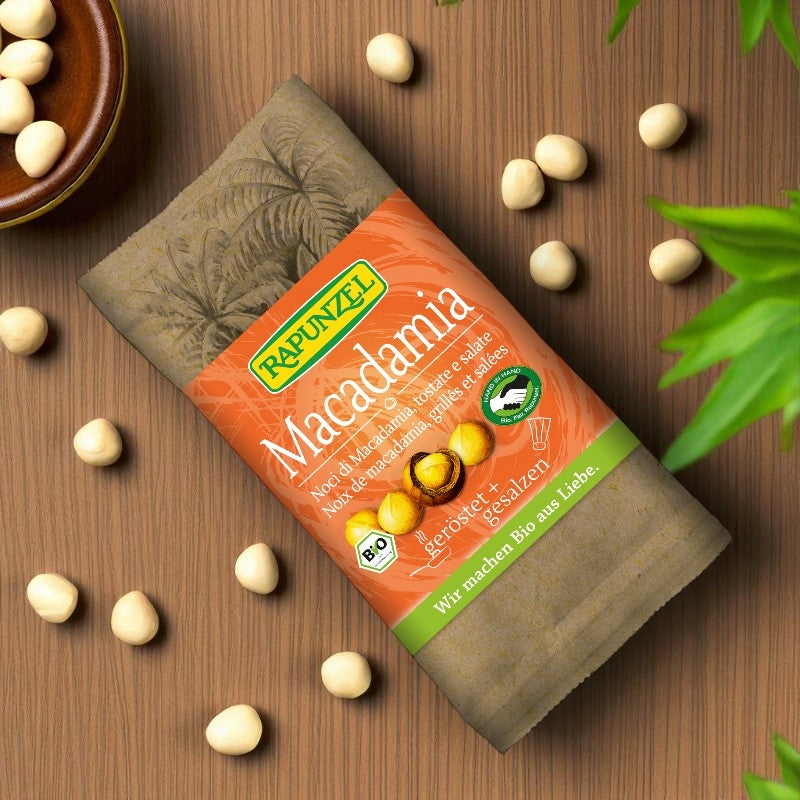 Bio-Macadamianüsse, geröstet und gesalzen – 50 g – Rapunzel