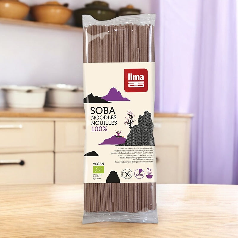 Nouilles à la farine de sarrasin complet BIO - Soba - 200g - Lima