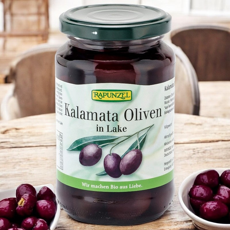 Olives violettes avec noyaux en saumure BIO - 355g - Rapunzel
