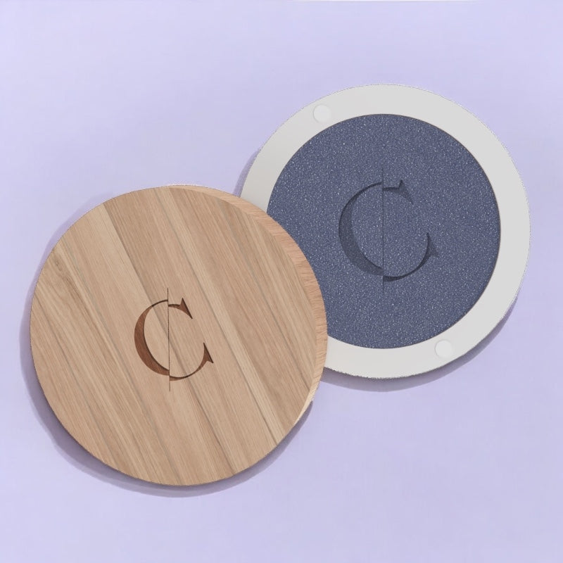 Perlmuttfarbener Lidschatten Denimblau Nr. 046 BIO - 1,7 g - Karamellfarbe