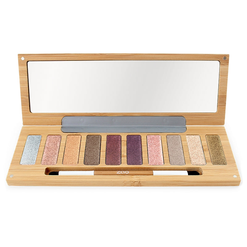 Zao Ultra Shiny Bio-Lidschattenpalette – 10 x 1,3 g