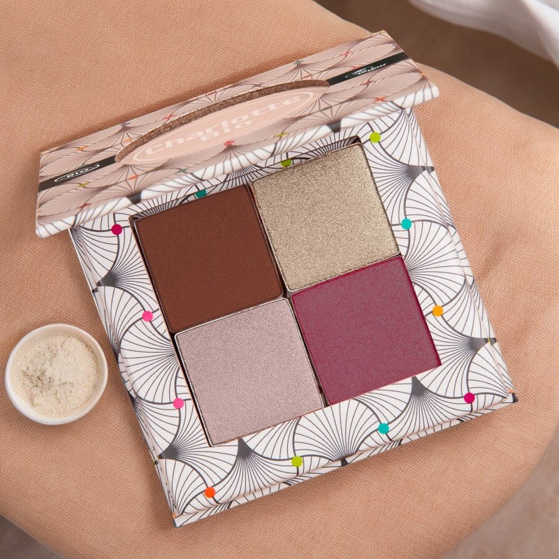 Palette fards à paupières nude rose BIO - 4x1.4g - Charlotte Bio