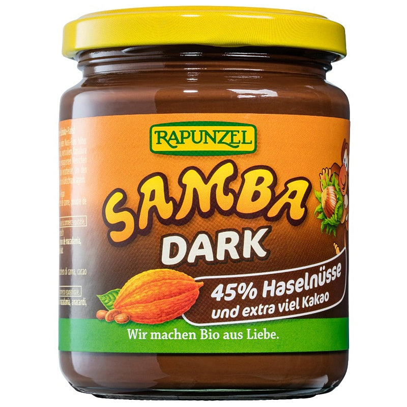 Pâte à tartiner aux noisettes & au cacao Samba Dark BIO - 250g - Rapunzel