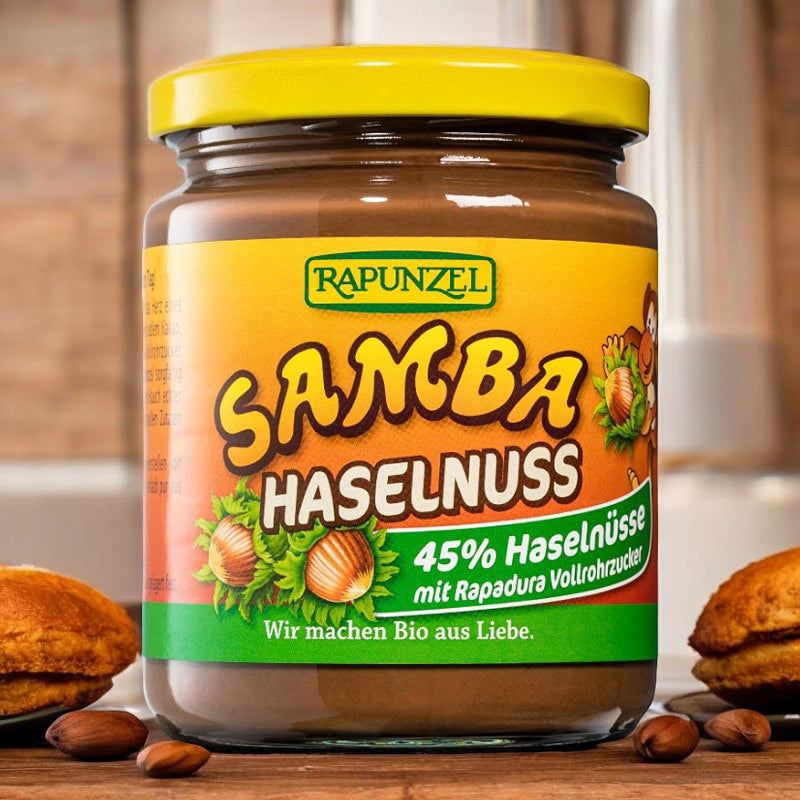 Pâte à tartiner chocolatée aux noisettes Samba BIO - 250g - Rapunzel