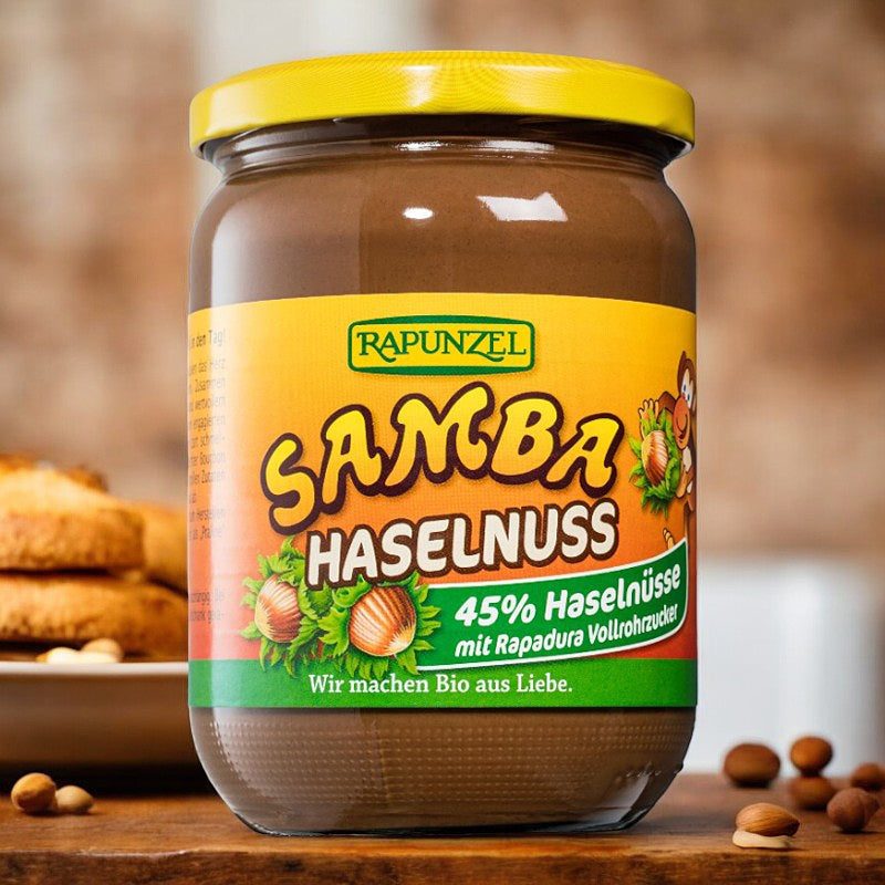 Pâte à tartiner chocolatée aux noisettes Samba BIO - 500g - Rapunzel