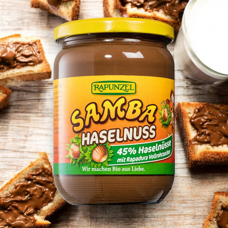Pâte à tartiner chocolatée aux noisettes Samba BIO - 500g - Rapunzel