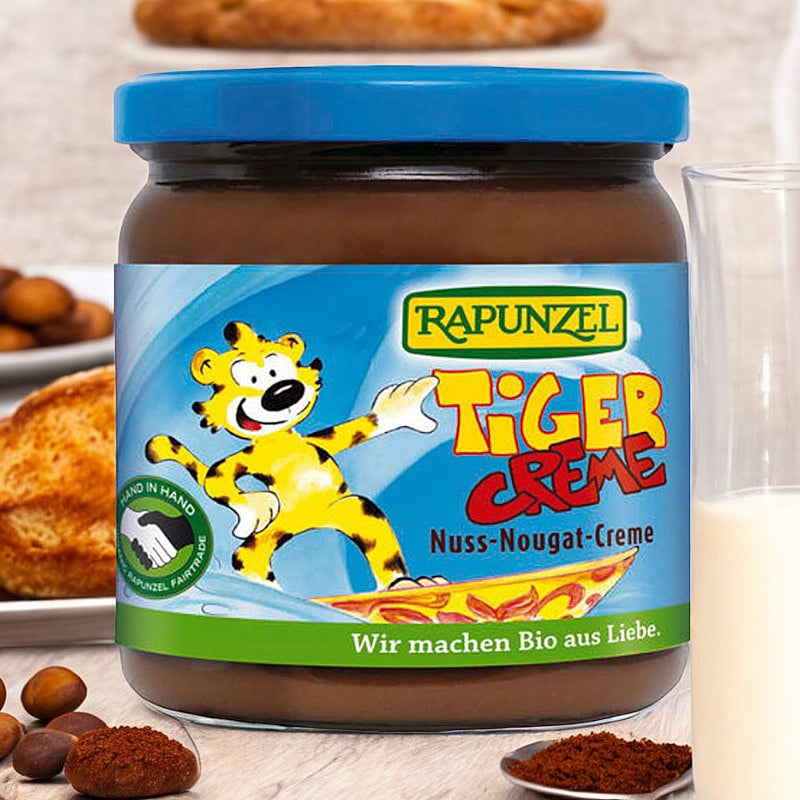 Pâte à tartiner chocolatée aux noisettes Tiger BIO - 400g - Rapunzel