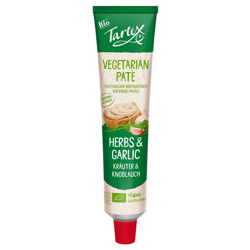 Bio-Kräuter-Knoblauch-Pastete in der Tube – 200 g – Tartex