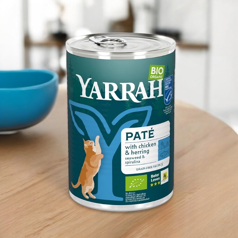 Pâté poisson avec spiruline pour chat BIO - 400g - Yarrah