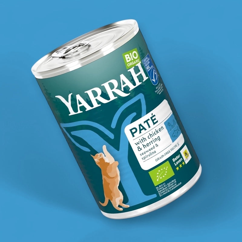 Bio-Fischpastete mit Spirulina für Katzen – 400 g – Yarrah