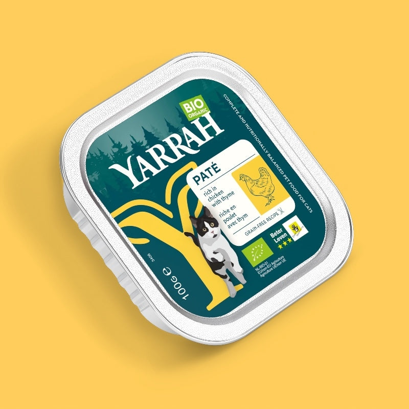 Pate poulet avec thym pour chat bio 100 g yarrah 3