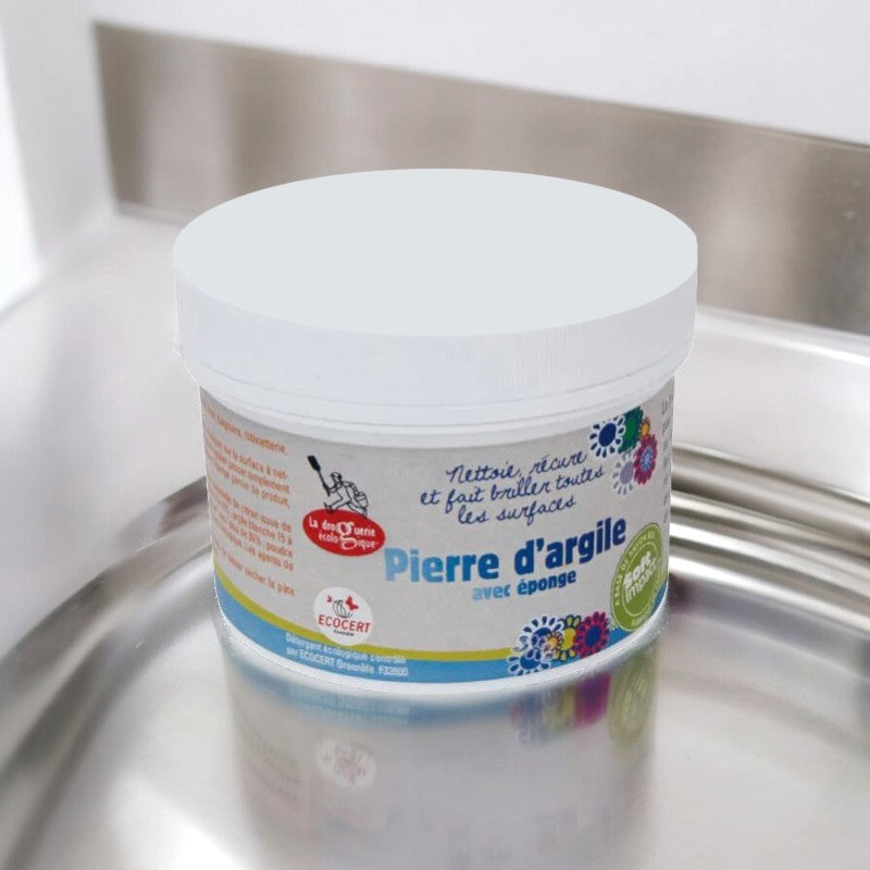 Tonstein mit Schwamm - 500 g - Die umweltfreundliche Drogerie