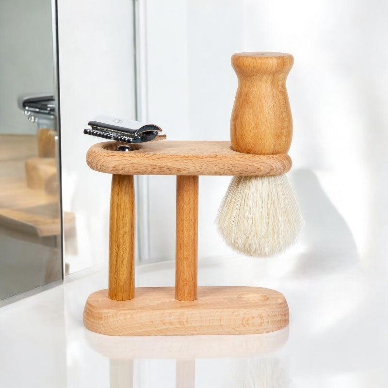 Porte-blaireau en hêtre huilé - Anaé