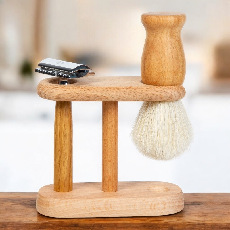 Porte-blaireau en hêtre huilé - Anaé