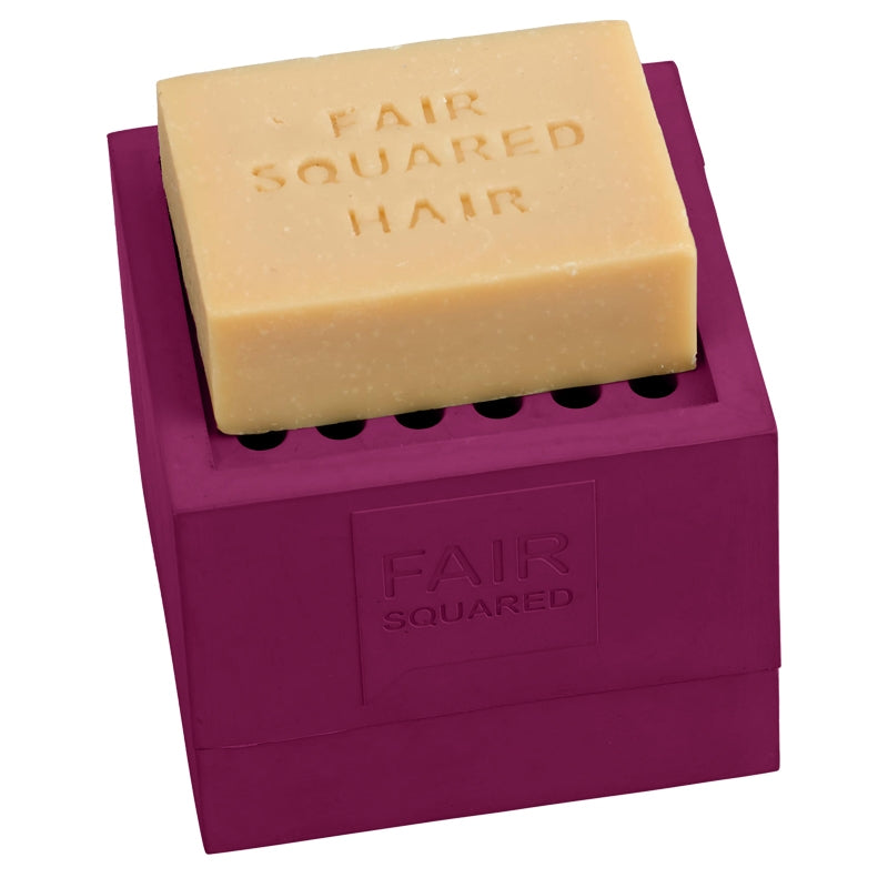 Seifenschale aus violettem Naturkautschuk – Fair Squared
