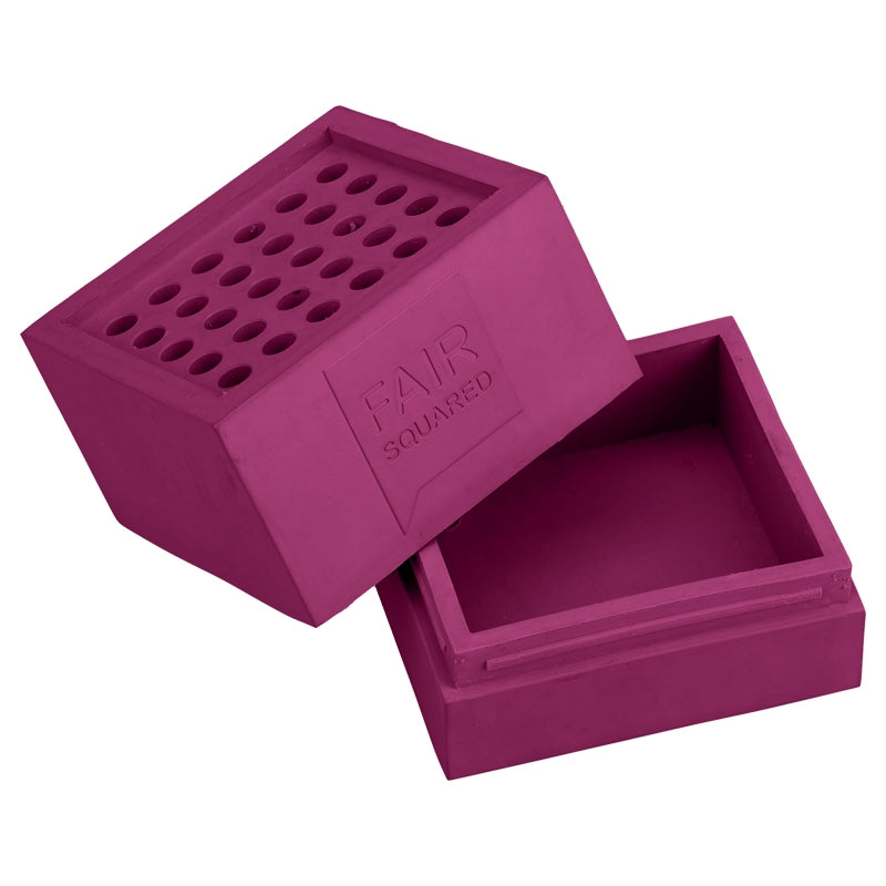 Seifenschale aus violettem Naturkautschuk – Fair Squared