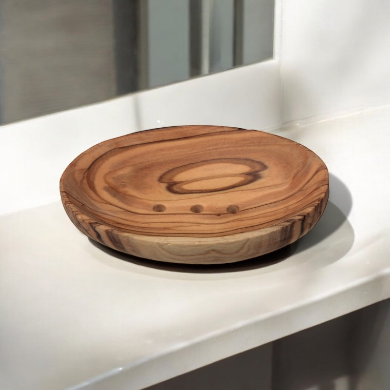 Ovale Seifenschale aus Olivenholz - Anaé