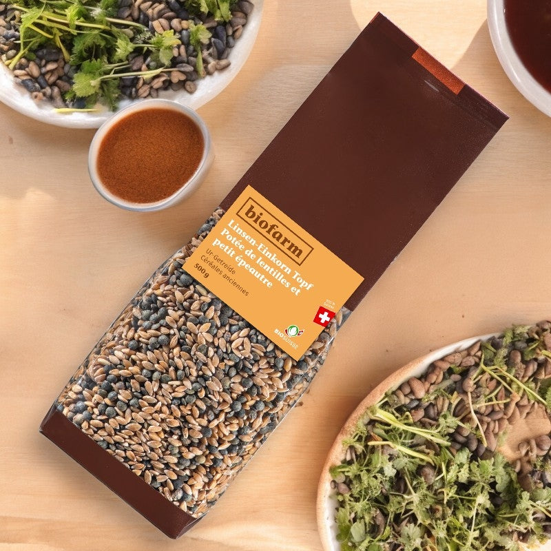 Bio-Linsen-Dinkel-Eintopf aus der Schweiz – 500 g – Biofarm