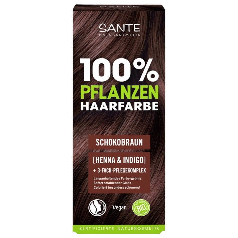 Poudre colorante végétale BIO brun chocolat - 100g - Sante
