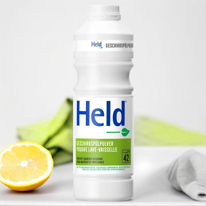 Umweltfreundliches Zitronen-Geschirrspülpulver – 850 g – Held