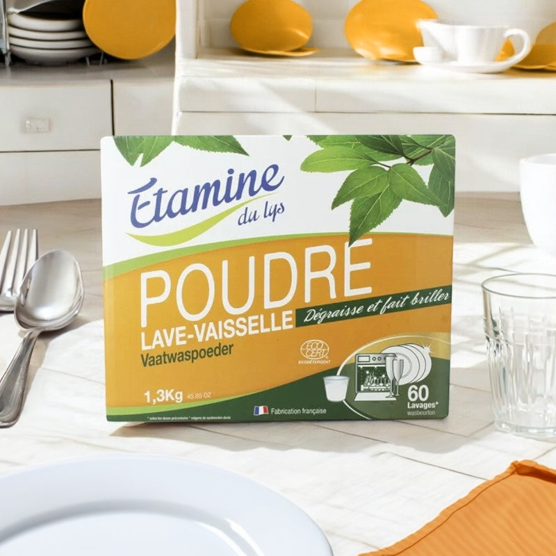 Poudre lave-vaisselle écologique sans parfum - 1,3kg - Etamine du Lys