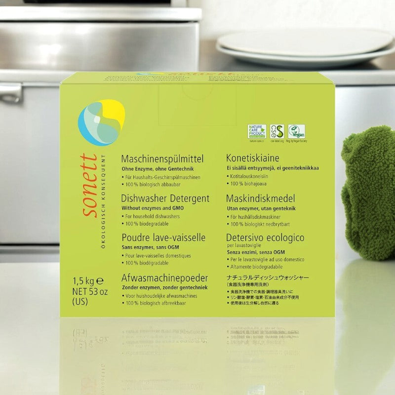 ECO, parfümfreies Geschirrspülpulver – 1,5 kg – Sonett