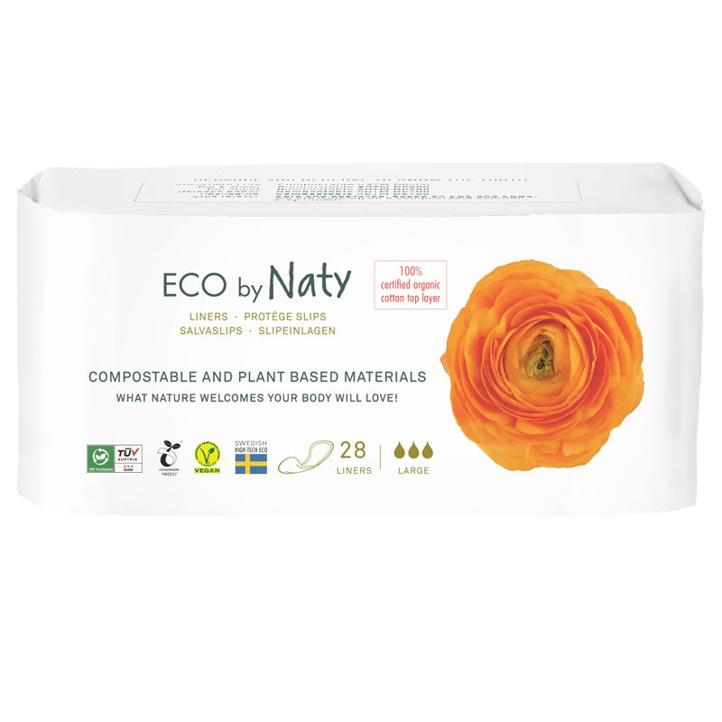 Protège-slips Large ECO flux léger - 28 pièces - Naty