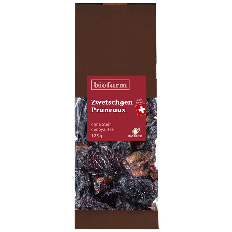 Bio-Schweizer Pflaumen (entsteint) – 125 g – Biofarm