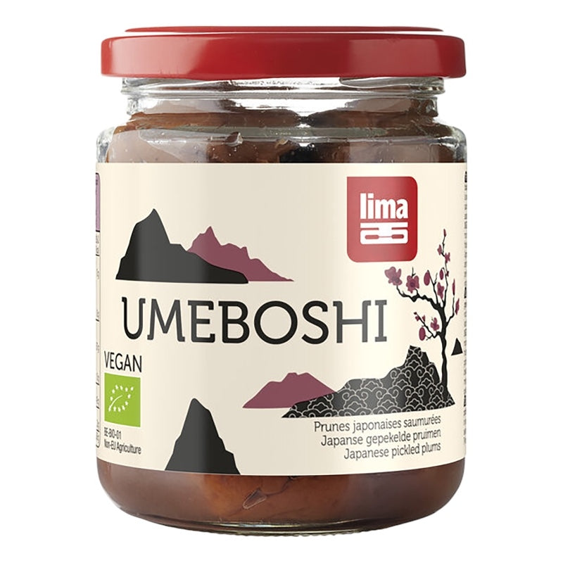 Prunes japonaises saumurées BIO - Umeboshi - 200g - Lima
