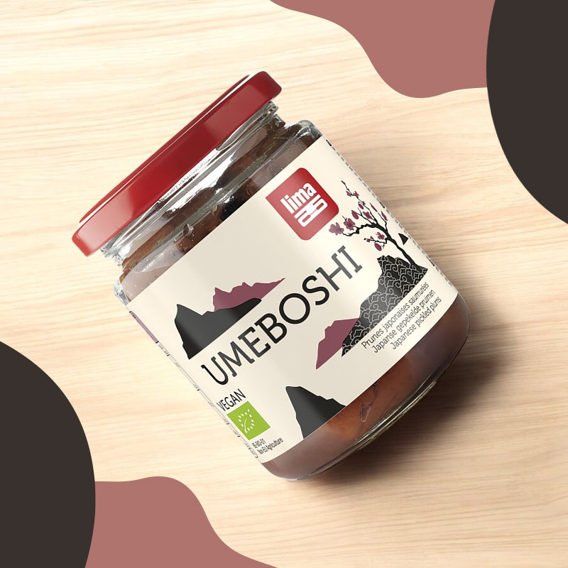 Prunes japonaises saumurées BIO - Umeboshi - 200g - Lima