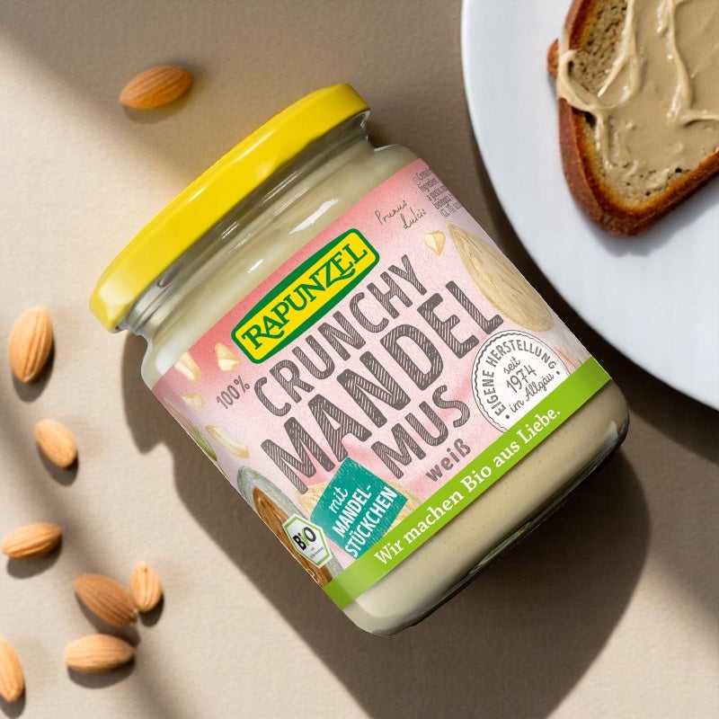 Bio-Mandelbutter, knusprig, weiß – 250 g – Rapunzel