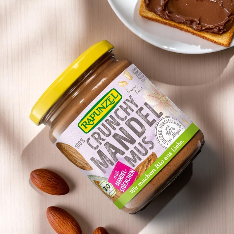 Bio-Mandelbutter mit Knuspereffekt – 250 g – Rapunzel