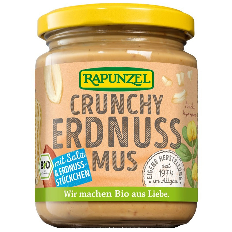 Purée de cacahuètes avec sel Crunchy BIO - 250g - Rapunzel