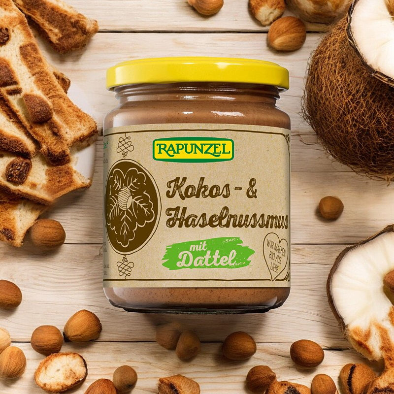 Bio-Kokosnuss-Haselnuss-Püree mit Datteln - 250 g - Rapunzel