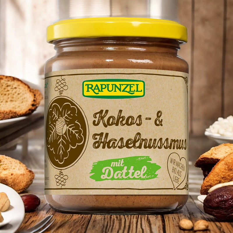 Bio-Kokosnuss-Haselnuss-Püree mit Datteln - 250 g - Rapunzel