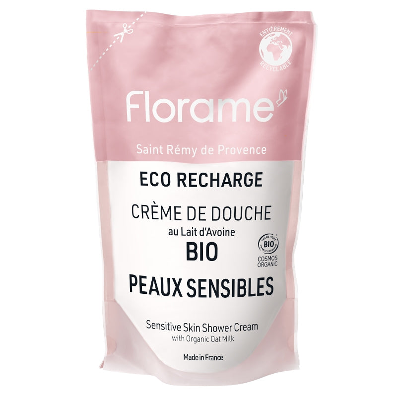 Recharge creme de douche bio lait d avoine 700 ml florame