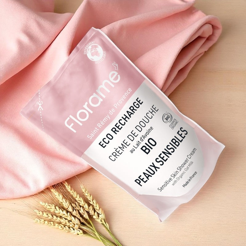 Recharge creme de douche bio lait d avoine 700 ml florame 3