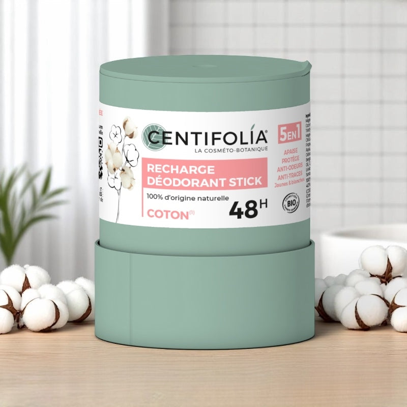 Recharge deodorant stick bio fleur de coton 50 g centifolia 2