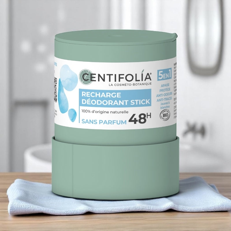 Recharge deodorant stick bio sans parfum 50 g centifolia 2