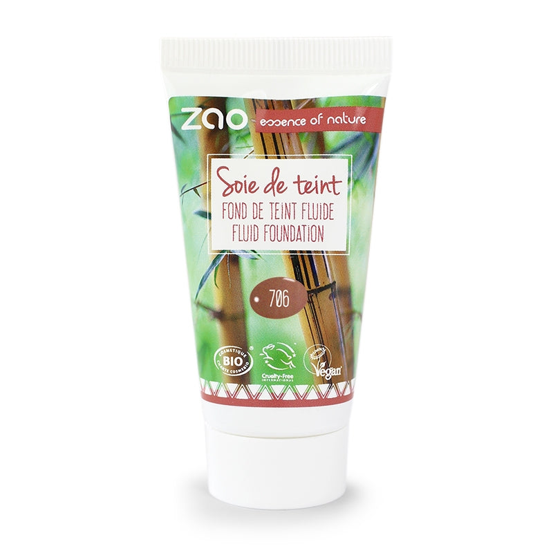Recharge Fond de teint liquide Chocolat N°706 BIO - 30ml - Zao