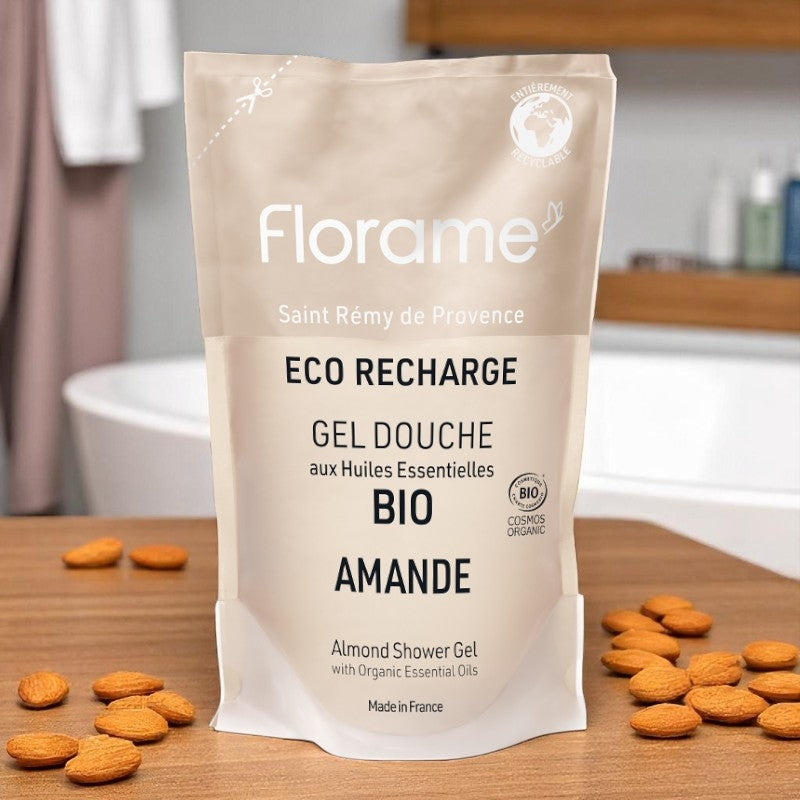 Recharge gel douche bio amande 700 ml florame 2
