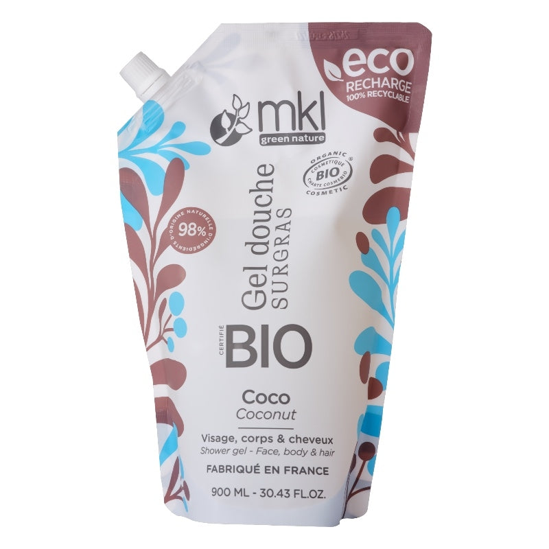Recharge gel douche bio coco 900 ml mkl green nature