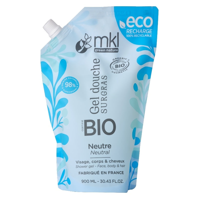 Recharge gel douche bio neutre 900 ml mkl green nature