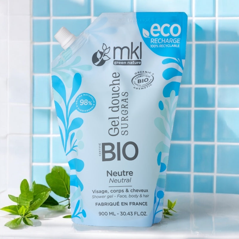 Recharge gel douche bio neutre 900 ml mkl green nature 2